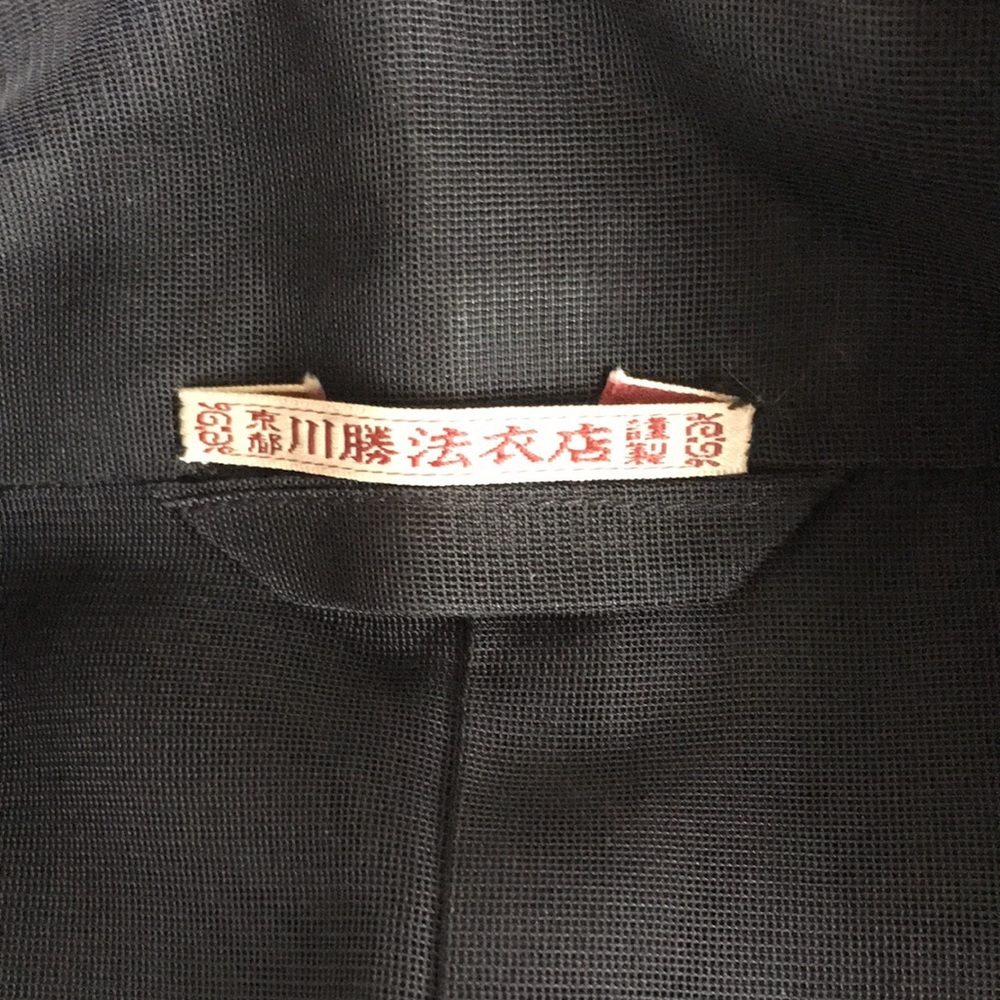 Japanese ๐ฏ๐ต monk costume sheer kimono black VTG - Picture 4 of 9